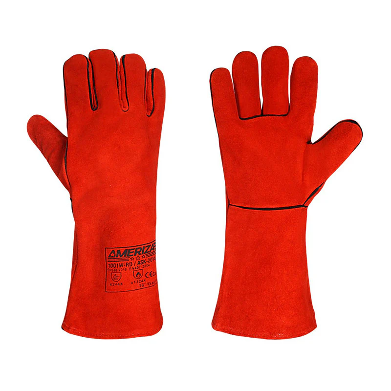 Premium Leather Welding Glove Welted Seams.