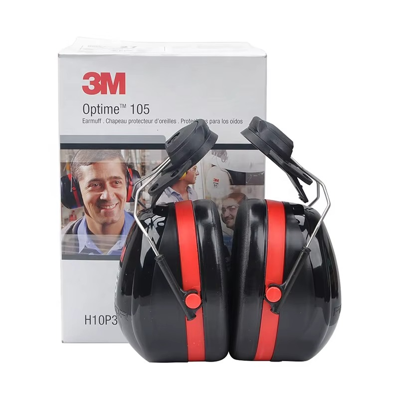 PELTOR Optime 105 Earmuffs H10P3E for Safety Hard Hat, Hearing Protection