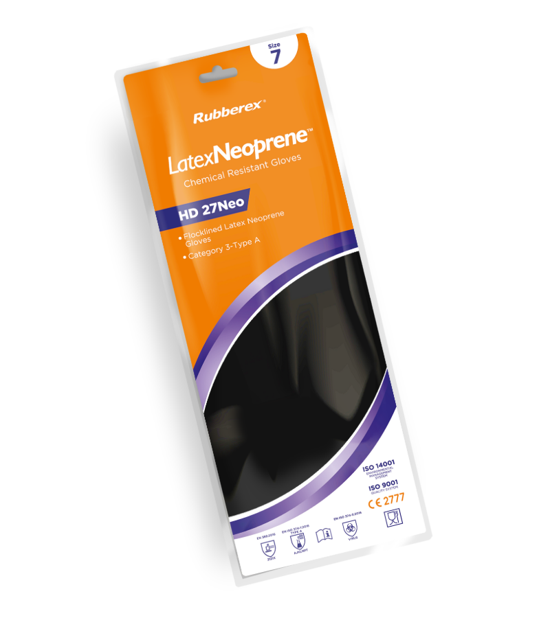 Latex Neoprene HD 27Neo chemical gloves