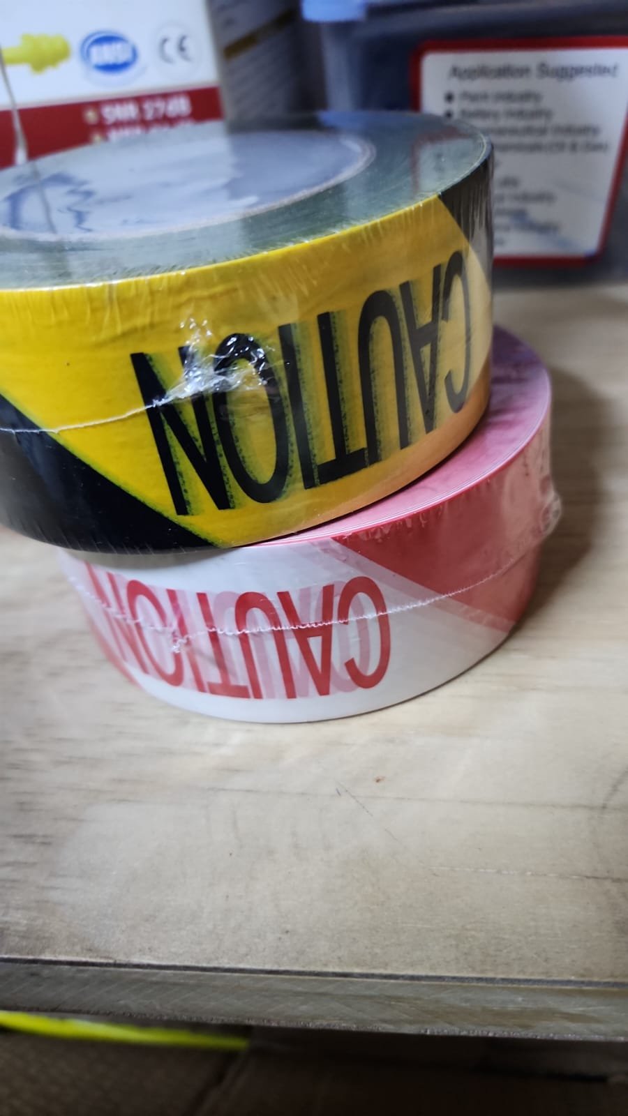 Caution/warning tapes.