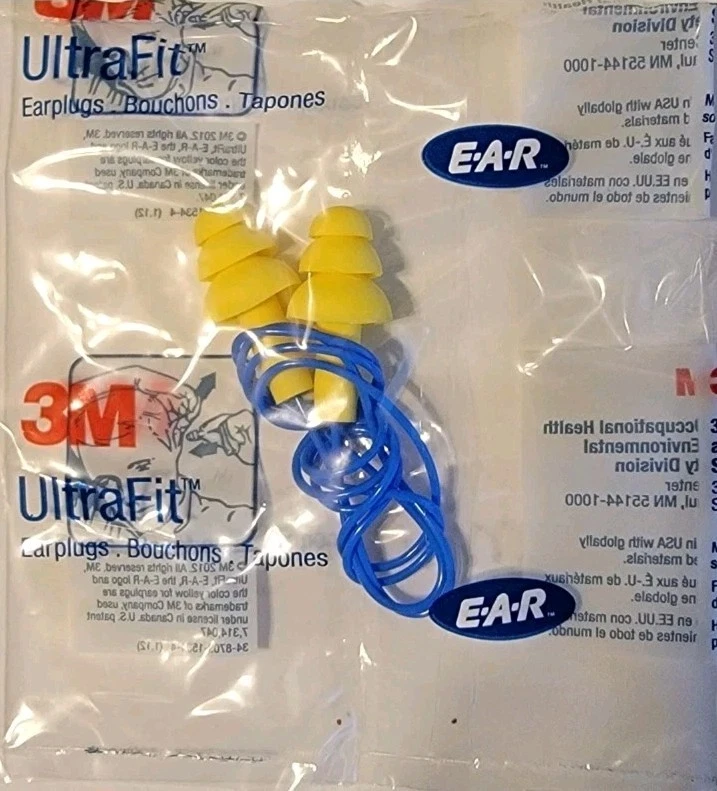 3M 340-4004  utrafit  Earplugs with Cord SNR32dB reusable