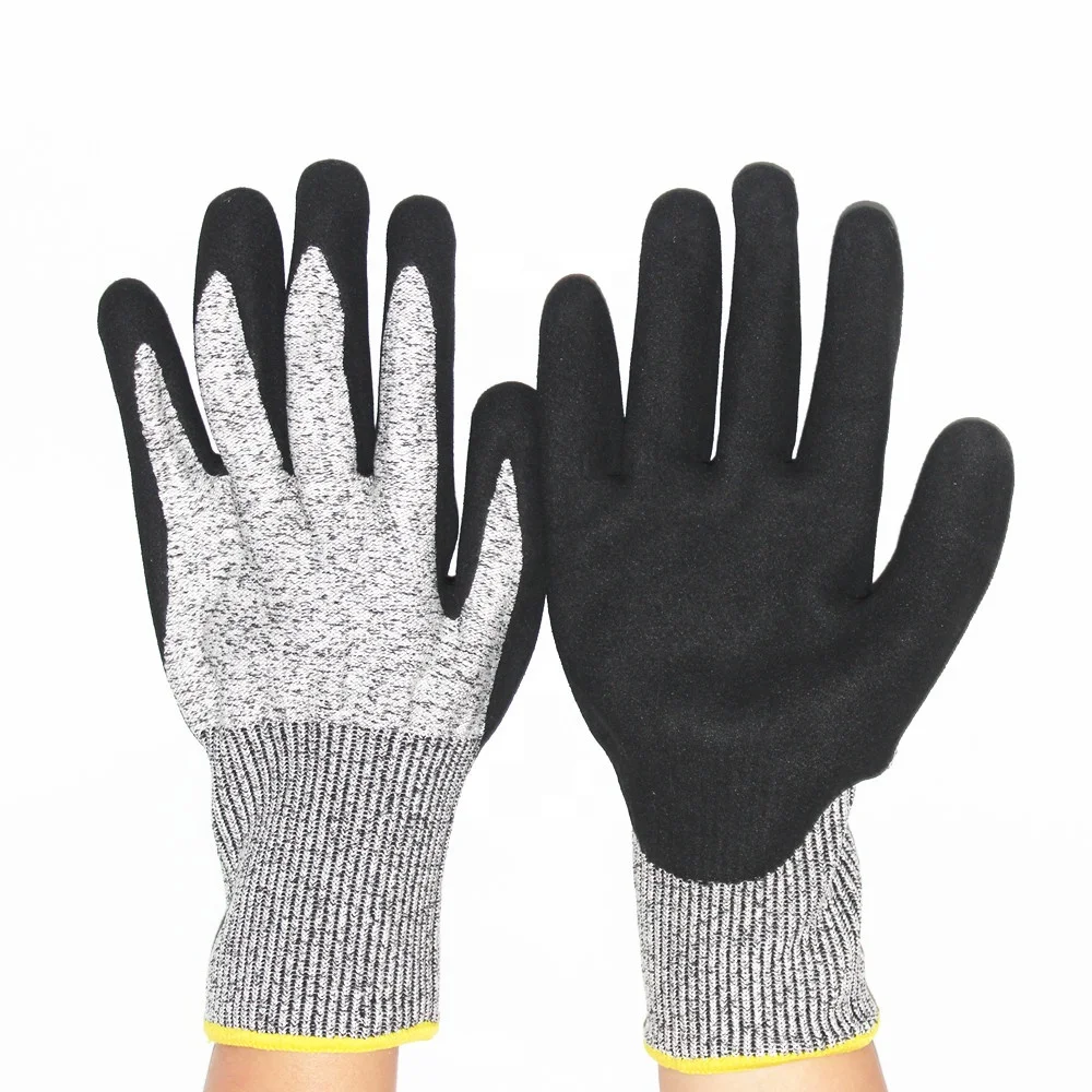 Kratos Cut resistant level 5 Nitrile Sandy Coated Anti-cut Work Gloves EN388